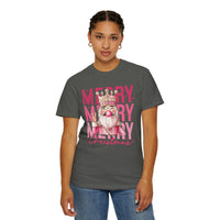Merry Christmas — Cute Pink Bubblegum Nutcracker  - Comfort Colors | Trendy Women's T-Shirt. Direct to Garment. Printed & Shipped in the USA. Unisex Sizes.
