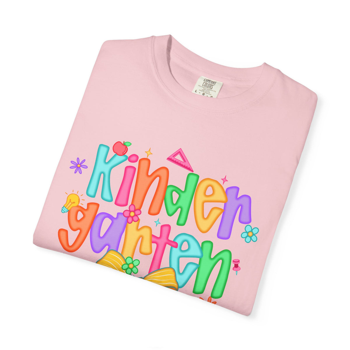 Coquette Kindergarten Pencil Bow - Comfort Colors | Trendy Women's T-Shirt. Direct to Garment. Printed & Shipped in the USA. Unisex Sizes.