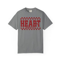 Heart Breaker, Red Checkered Distressed - Comfort Colors | Trendy Women's T-Shirt. Direct to Garment. Printed & Shipped in the USA. Unisex Sizes.