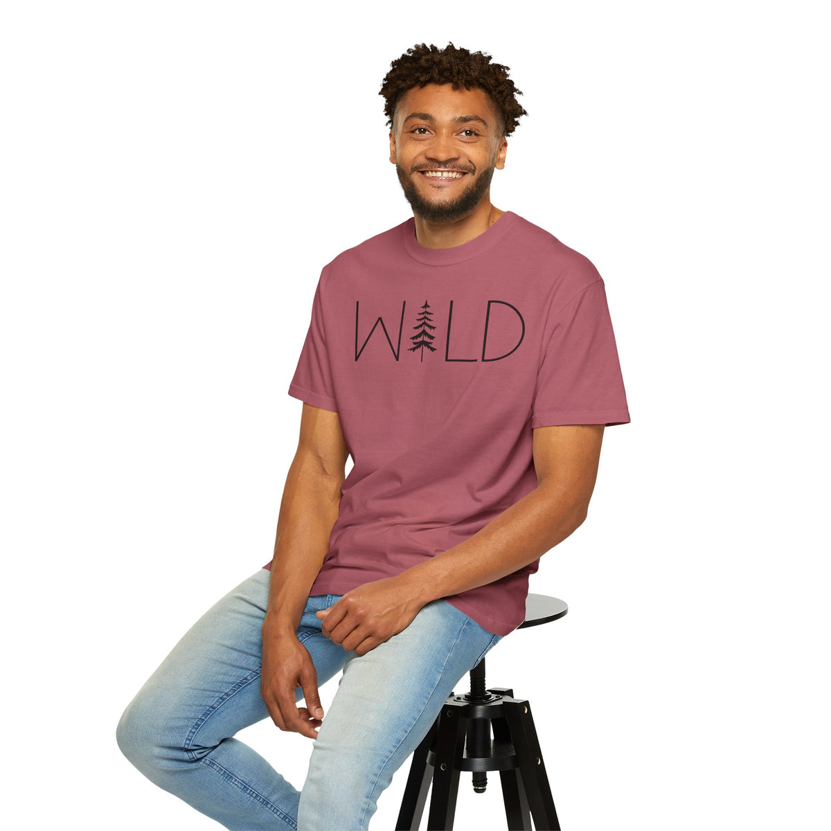 Wild Graphic, Nature, Pine Tree, Adventure - Comfort Colors | Trendy Men's and Women's T-Shirt. Direct to Garment. Printed & Shipped in the USA. Unisex Sizes.