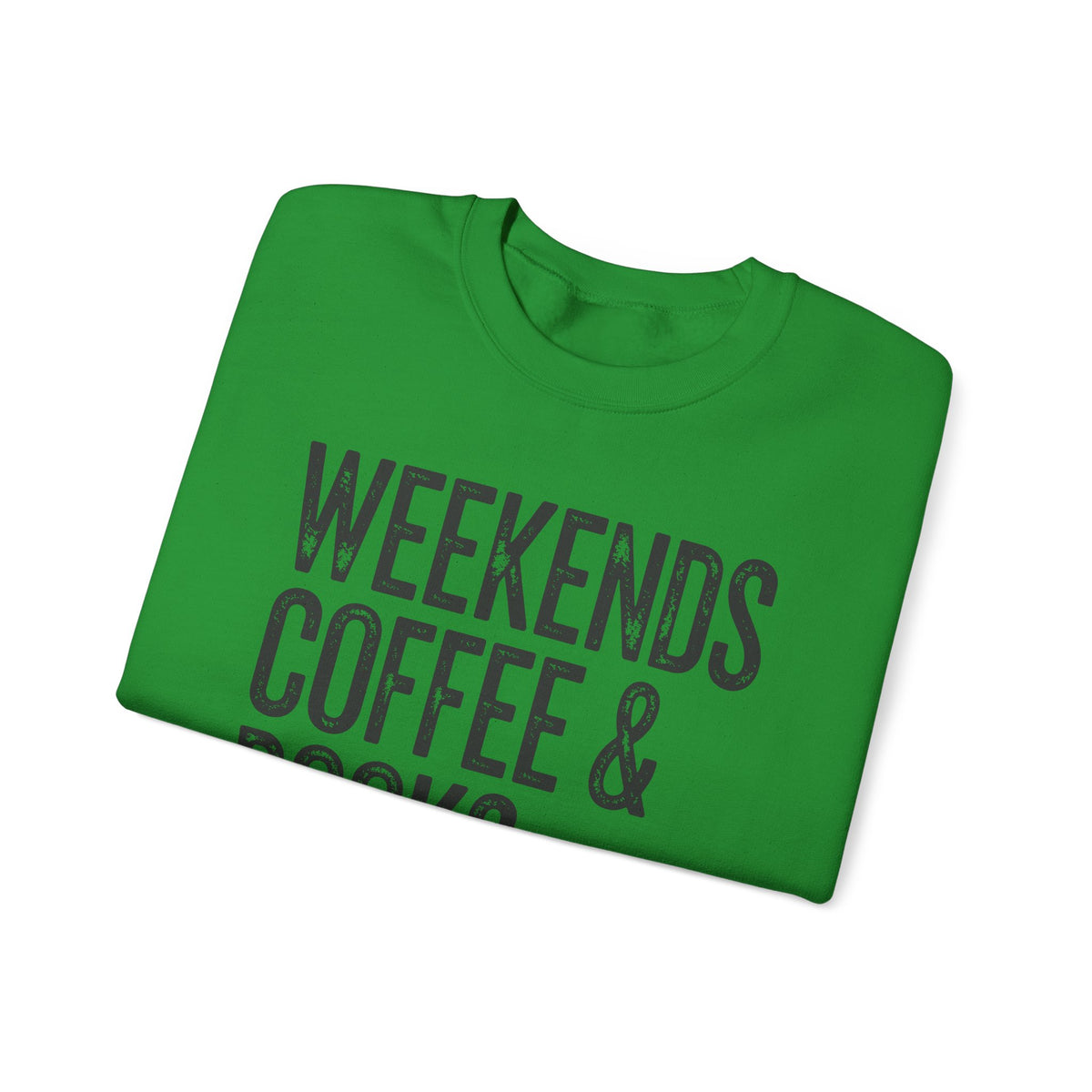Weekends, Coffee & Books, Vintage – Gildan Heavy Blend | Trendy Women’s and Men's Soft Sweatshirt. Direct to Garment. Printed & Shipped in the USA. Unisex Sizes.
