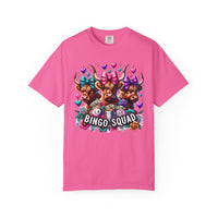 Cute Highland Cows Bingo Squad - Comfort Colors | Trendy Women's T-Shirt. Direct to Garment. Printed & Shipped in the USA. Unisex Sizes.