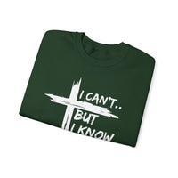 I Can't But I Know A Guy, Faith Cross Christian Jesus – Gildan Heavy Blend | Trendy Women’s and Men's Soft Sweatshirt. Direct to Garment. Printed & Shipped in the USA. Unisex Sizes.