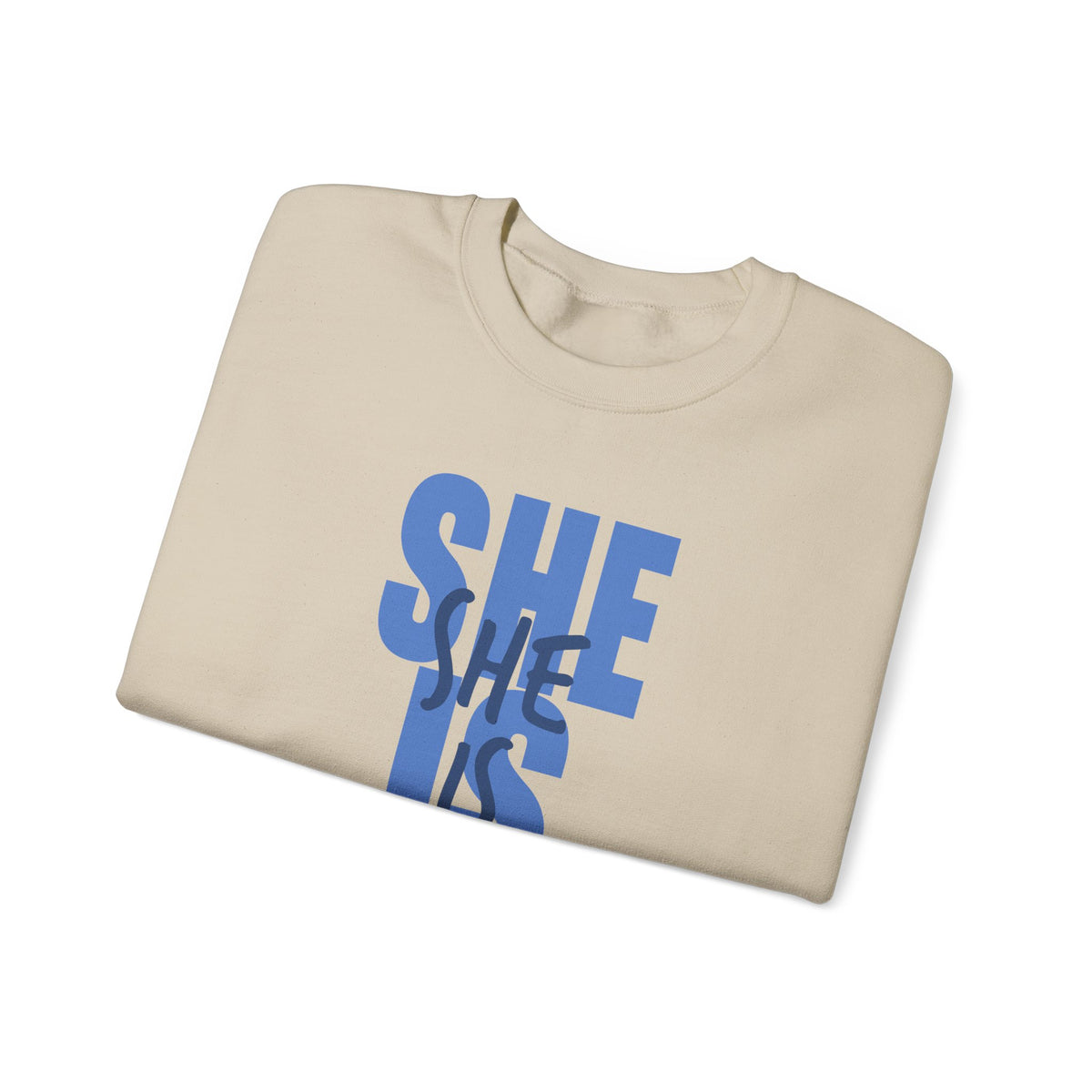 She Is Worthy – Gildan Heavy Blend | Trendy Women’s Soft Sweatshirt. Direct to Garment. Printed & Shipped in the USA. Unisex Sizes.