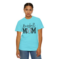 Baseball Mom - Comfort Colors | Trendy Women's T-Shirt. Direct to Garment. Printed & Shipped in the USA. Unisex Sizes.