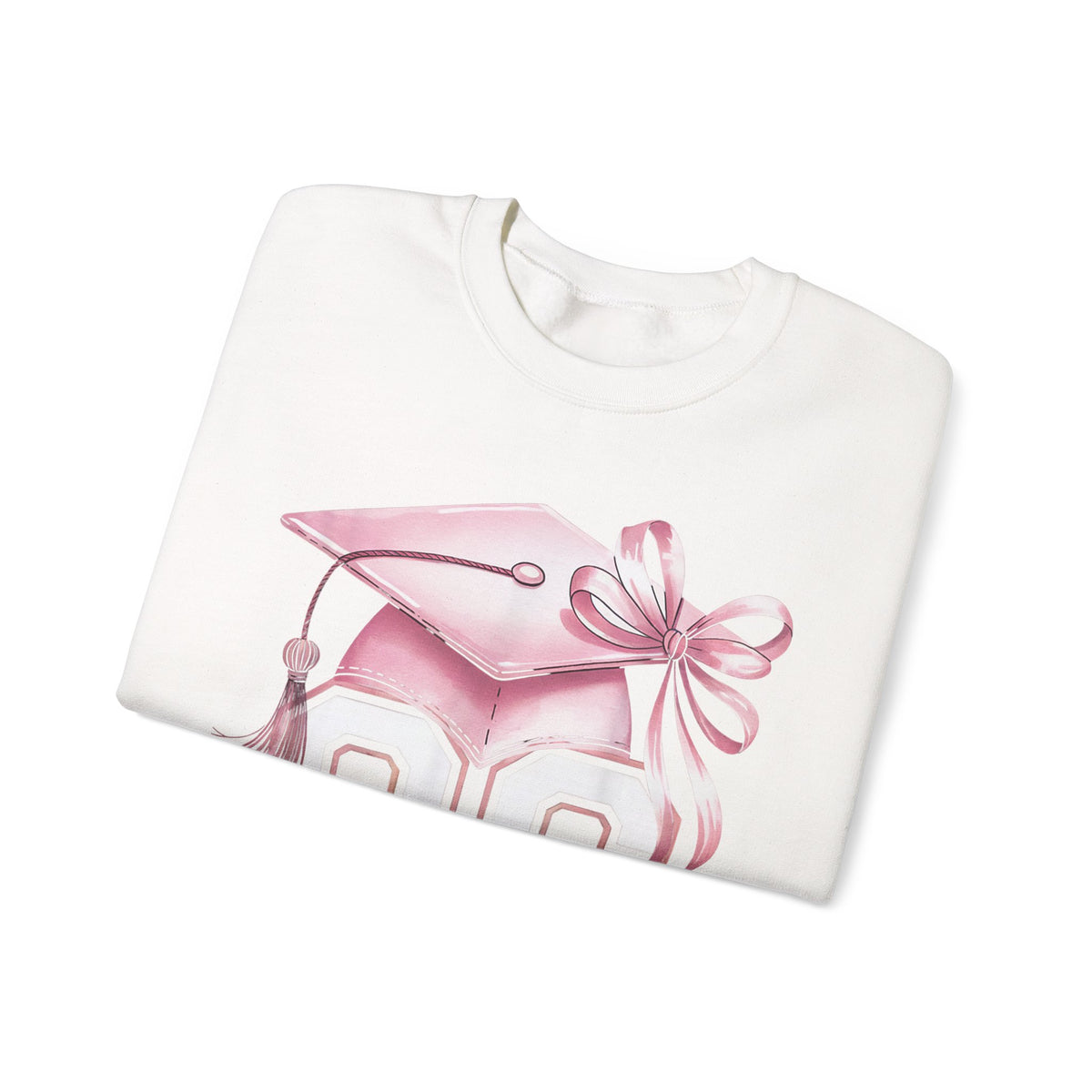 Pink Coquette, Class of 2026 26 Graduation, Pink Cap – Gildan Heavy Blend | Trendy Women’s Soft Sweatshirt. Direct to Garment. Printed & Shipped in the USA. Unisex Sizes.