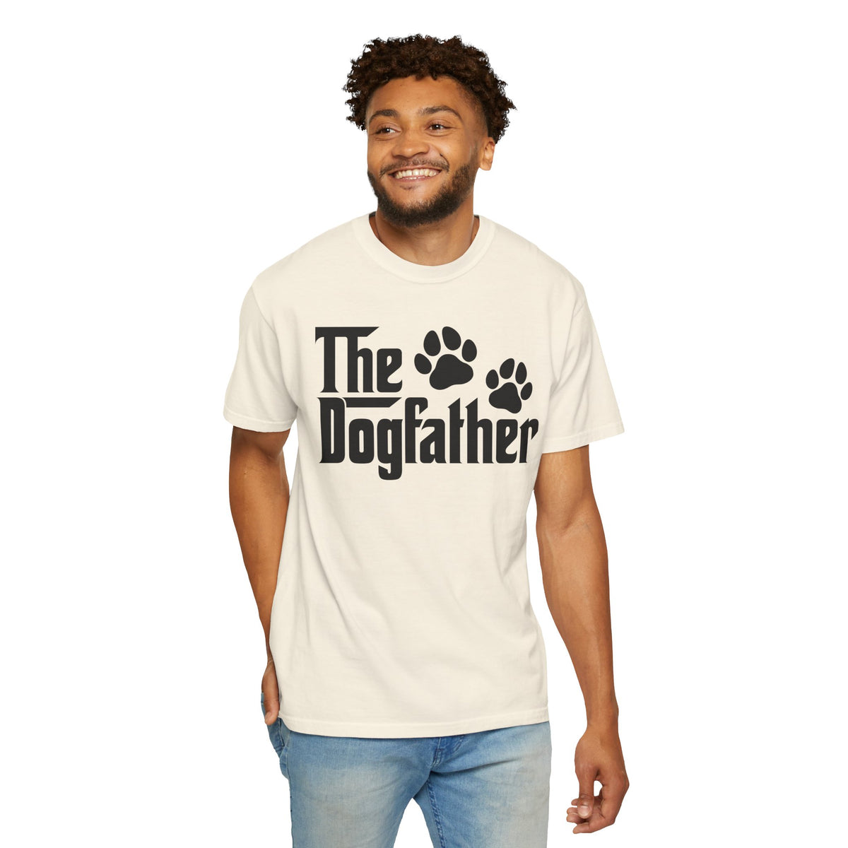 The DogFather - Comfort Colors | Trendy Men's T-Shirt. Direct to Garment. Printed & Shipped in the USA. Unisex Sizes.