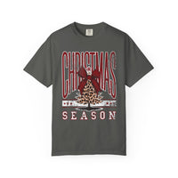 Christmas Season Leopard Tree  - Comfort Colors | Trendy Women's T-Shirt. Direct to Garment. Printed & Shipped in the USA. Unisex Sizes.