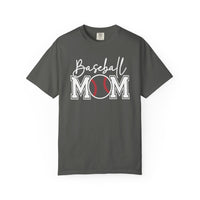 Baseball Mom - Comfort Colors | Trendy Women's T-Shirt. Direct to Garment. Printed & Shipped in the USA. Unisex Sizes.