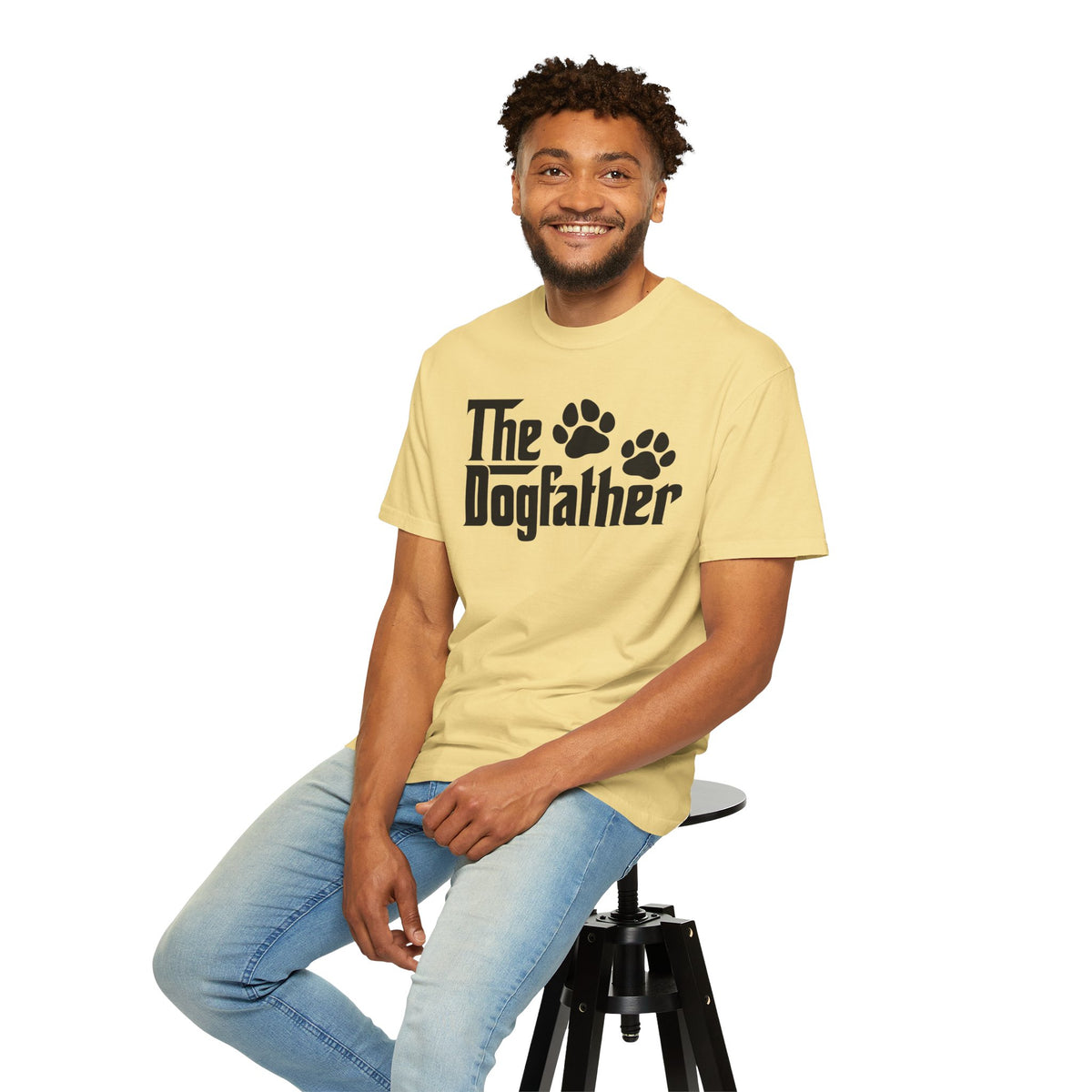 The DogFather - Comfort Colors | Trendy Men's T-Shirt. Direct to Garment. Printed & Shipped in the USA. Unisex Sizes.