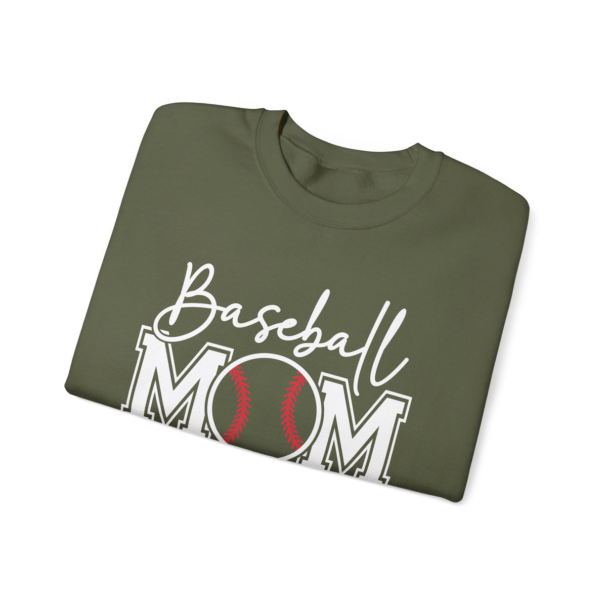 Baseball Mom – Gildan Heavy Blend | Trendy Women’s Soft Sweatshirt. Direct to Garment. Printed & Shipped in the USA. Unisex Sizes.