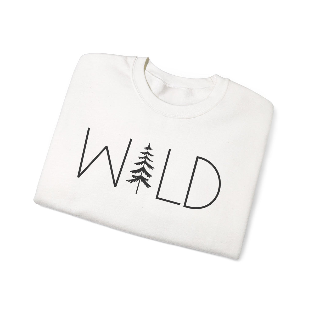 Wild Graphic, Nature, Pine Tree, Adventure – Gildan Heavy Blend | Trendy Women’s and Men's Soft Sweatshirt. Direct to Garment. Printed & Shipped in the USA. Unisex Sizes.