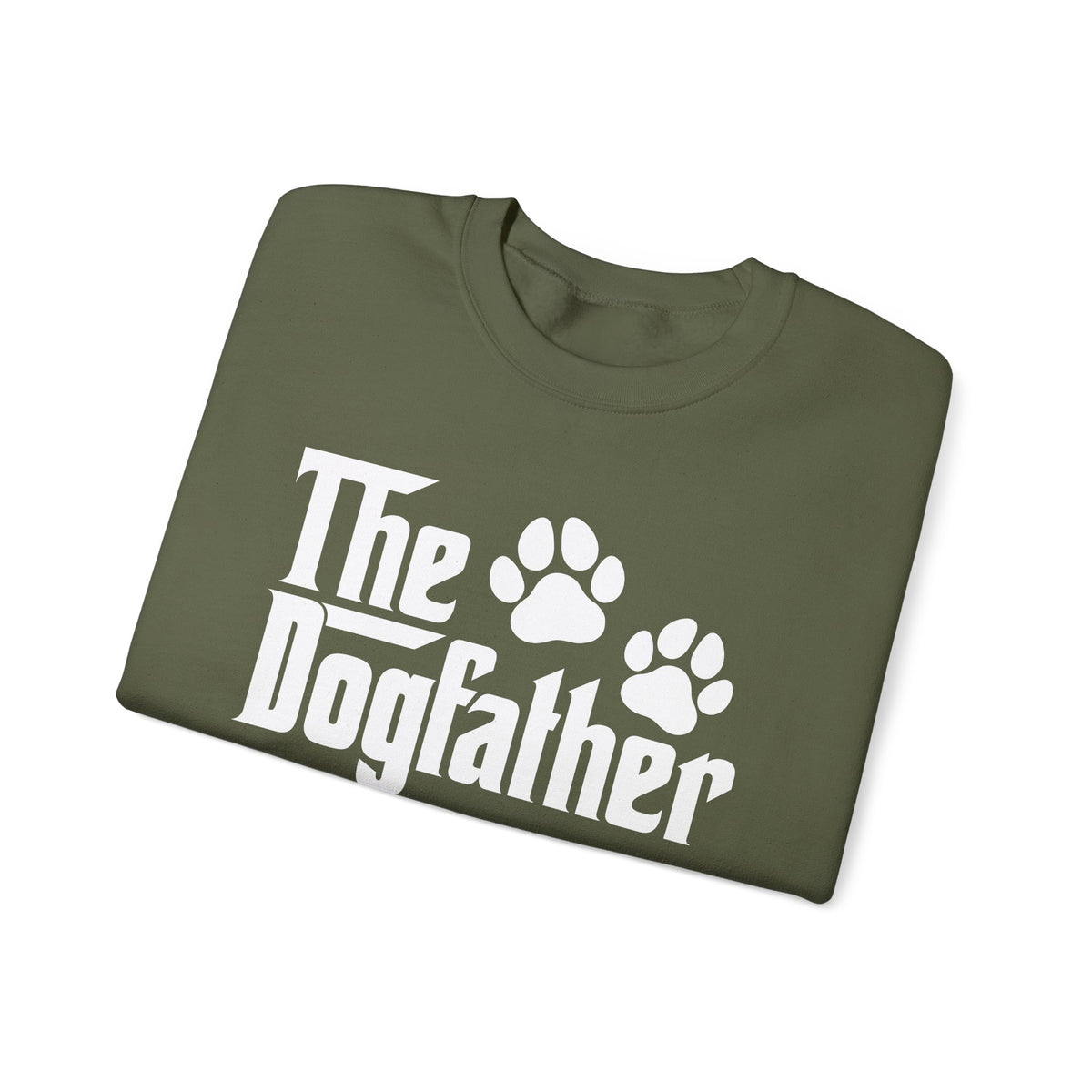 The DogFather – Gildan Heavy Blend | Trendy Men's Soft Sweatshirt. Direct to Garment. Printed & Shipped in the USA. Unisex Sizes.