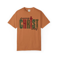 Distressed Merry ChrisTmas Faith - Comfort Colors | Trendy Men's and Women's T-Shirt. Direct to Garment. Printed & Shipped in the USA. Unisex Sizes.