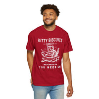 Kitty Biscuits Bakery - Comfort Colors | Trendy Women's and Men's T-Shirt. Direct to Garment. Printed & Shipped in the USA. Unisex Sizes.