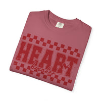 Heart Breaker, Red Checkered Distressed - Comfort Colors | Trendy Women's T-Shirt. Direct to Garment. Printed & Shipped in the USA. Unisex Sizes.