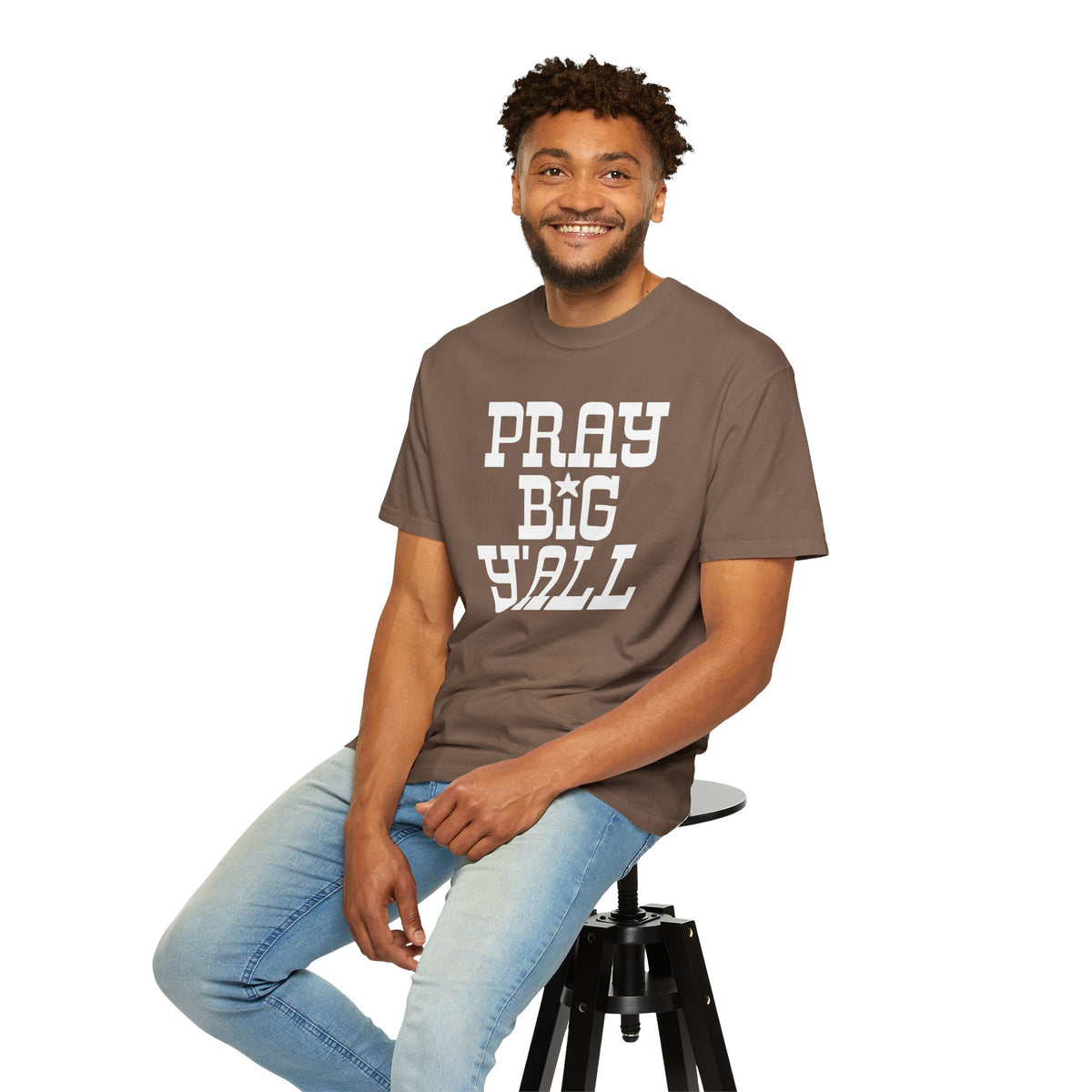 Pray Big Y'all - Comfort Colors | Trendy Women's and Men's T-Shirt. Direct to Garment. Printed & Shipped in the USA. Unisex Sizes.