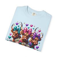Cute Highland Cows Bingo Squad - Comfort Colors | Trendy Women's T-Shirt. Direct to Garment. Printed & Shipped in the USA. Unisex Sizes.