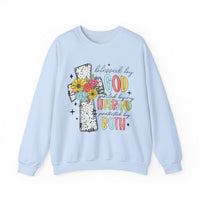 Blessed By God, Spoiled By My Husband, Protected By Both – Gildan Heavy Blend | Trendy Women’s Soft Sweatshirt. Direct to Garment. Printed & Shipped in the USA. Unisex Sizes.