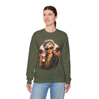 Too Old To Care, Fashionista Grandma – Gildan Heavy Blend | Trendy Women’s Soft Sweatshirt. Direct to Garment. Printed & Shipped in the USA. Unisex Sizes.