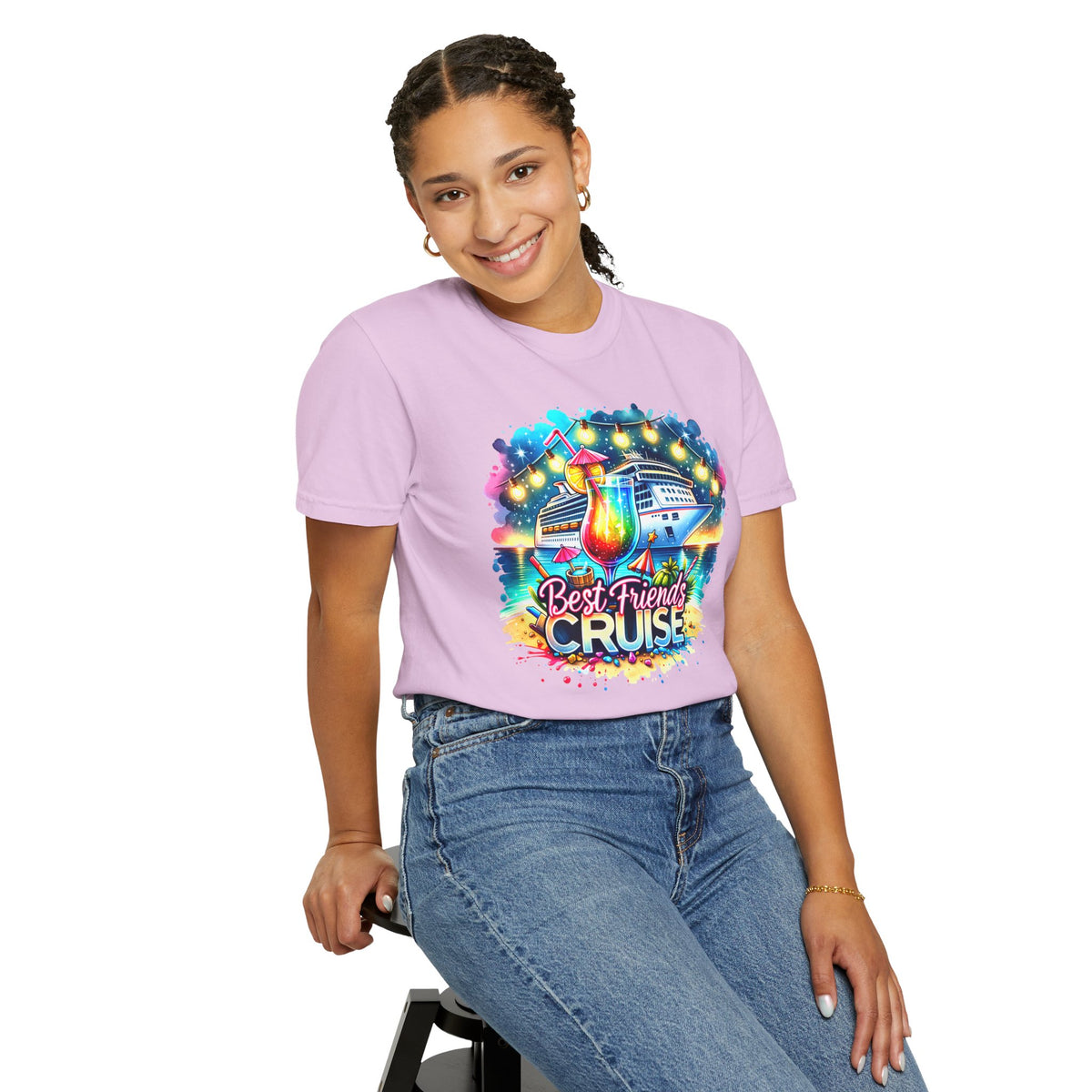 Best Friends Cruise - Comfort Colors | Trendy Women's T-Shirt. Direct to Garment. Printed & Shipped in the USA. Unisex Sizes.