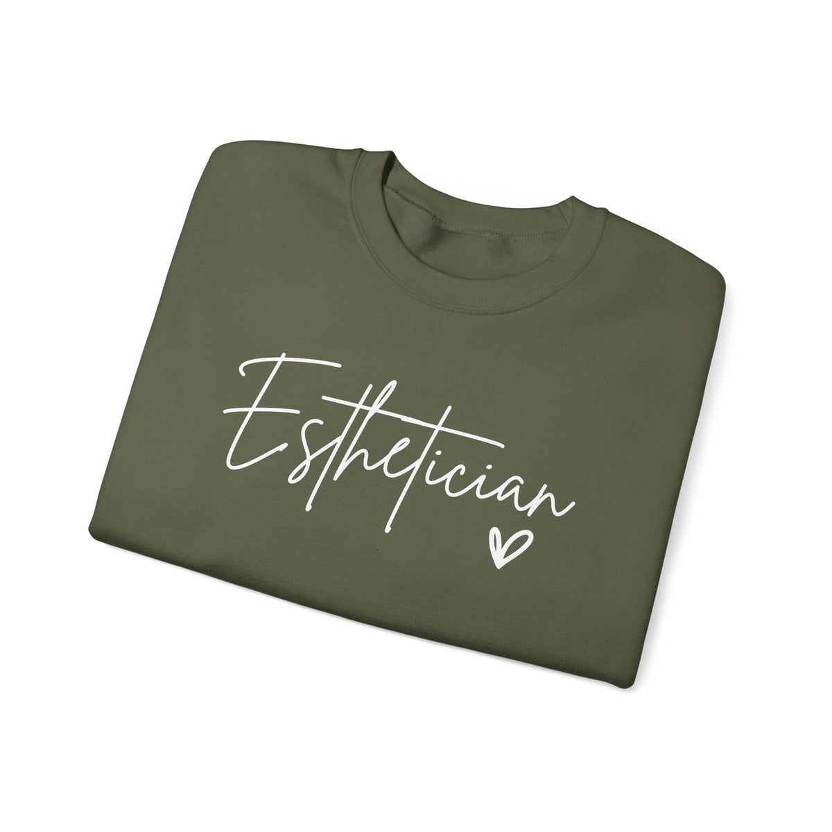 Esthetician Script, Perfect Gift for Your Botox Magician – Gildan Heavy Blend | Trendy Women’s Soft Sweatshirt. Direct to Garment. Printed & Shipped in the USA. Unisex Sizes.