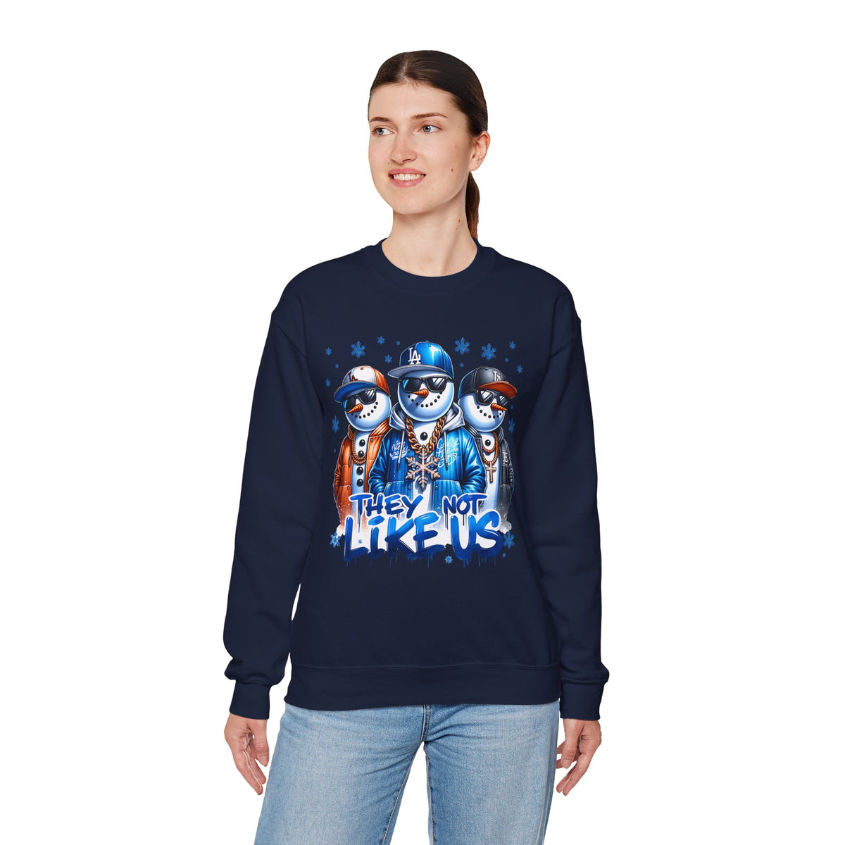 They Not Like Us Snowmen – Gildan Heavy Blend | Trendy Men's and Women’s Soft Sweatshirt. Direct to Garment. Printed & Shipped in the USA. Unisex Sizes.