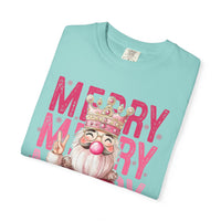 Merry Christmas — Cute Pink Bubblegum Nutcracker  - Comfort Colors | Trendy Women's T-Shirt. Direct to Garment. Printed & Shipped in the USA. Unisex Sizes.