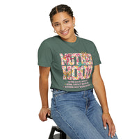 Motherhood - Comfort Colors | Trendy Women's T-Shirt. Direct to Garment. Printed & Shipped in the USA. Unisex Sizes.