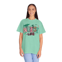 Nurse Life Cute Preppy Healthcare - Comfort Colors | Trendy Women's T-Shirt. Direct to Garment. Printed & Shipped in the USA. Unisex Sizes.