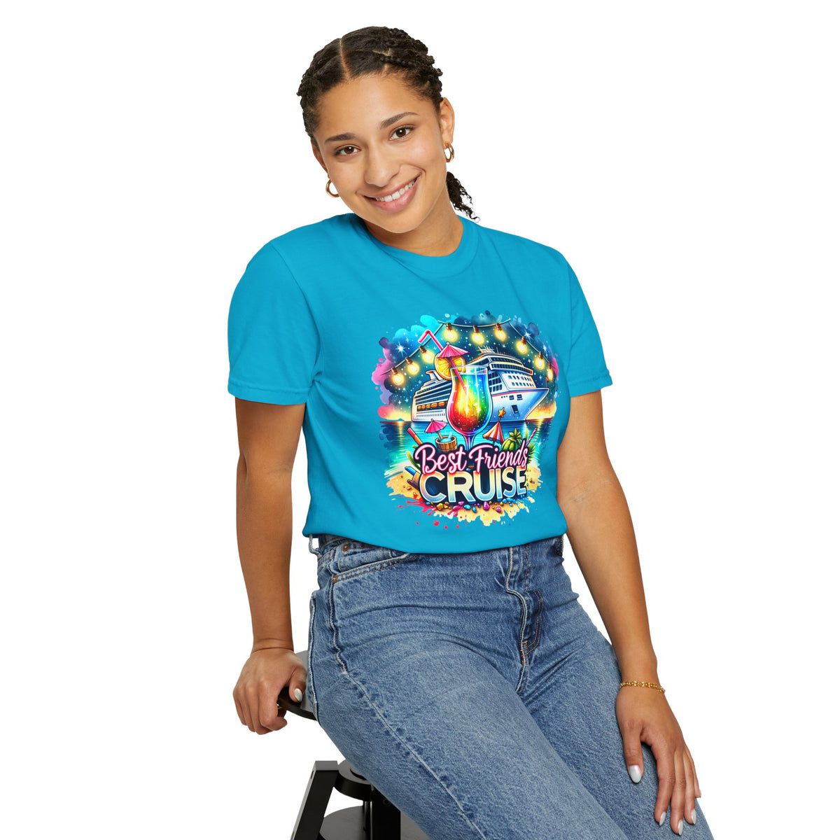 Best Friends Cruise - Comfort Colors | Trendy Women's T-Shirt. Direct to Garment. Printed & Shipped in the USA. Unisex Sizes.