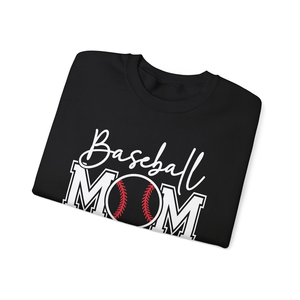 Baseball Mom – Gildan Heavy Blend | Trendy Women’s Soft Sweatshirt. Direct to Garment. Printed & Shipped in the USA. Unisex Sizes.
