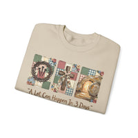 A Lot Can Happen In 3 Days - He is Risen – Gildan Heavy Blend | Trendy Women’s Soft Sweatshirt. Direct to Garment. Printed & Shipped in the USA. Unisex Sizes.