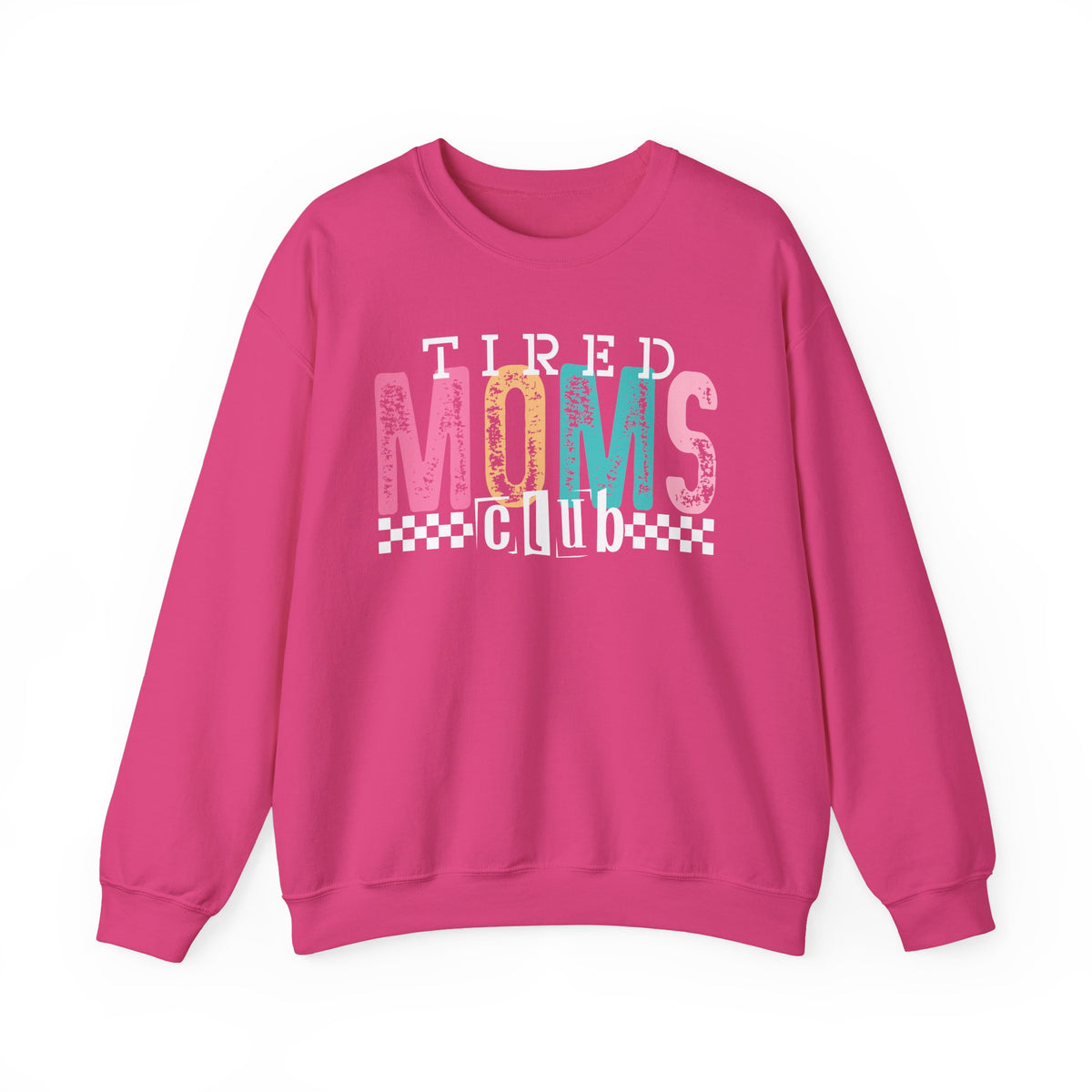 Tired Moms Club Pastel – Gildan Heavy Blend | Trendy Women’s Soft Sweatshirt. Direct to Garment. Printed & Shipped in the USA. Unisex Sizes.