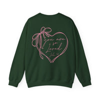 You Are So Loved, Christian Faith - Front & Back Printed – Gildan Heavy Blend | Trendy Women’s Soft Sweatshirt. Direct to Garment. Printed & Shipped in the USA. Unisex Sizes.