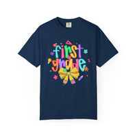 Coquette First Grade Pencil Bow - Comfort Colors | Trendy Women's T-Shirt. Direct to Garment. Printed & Shipped in the USA. Unisex Sizes.