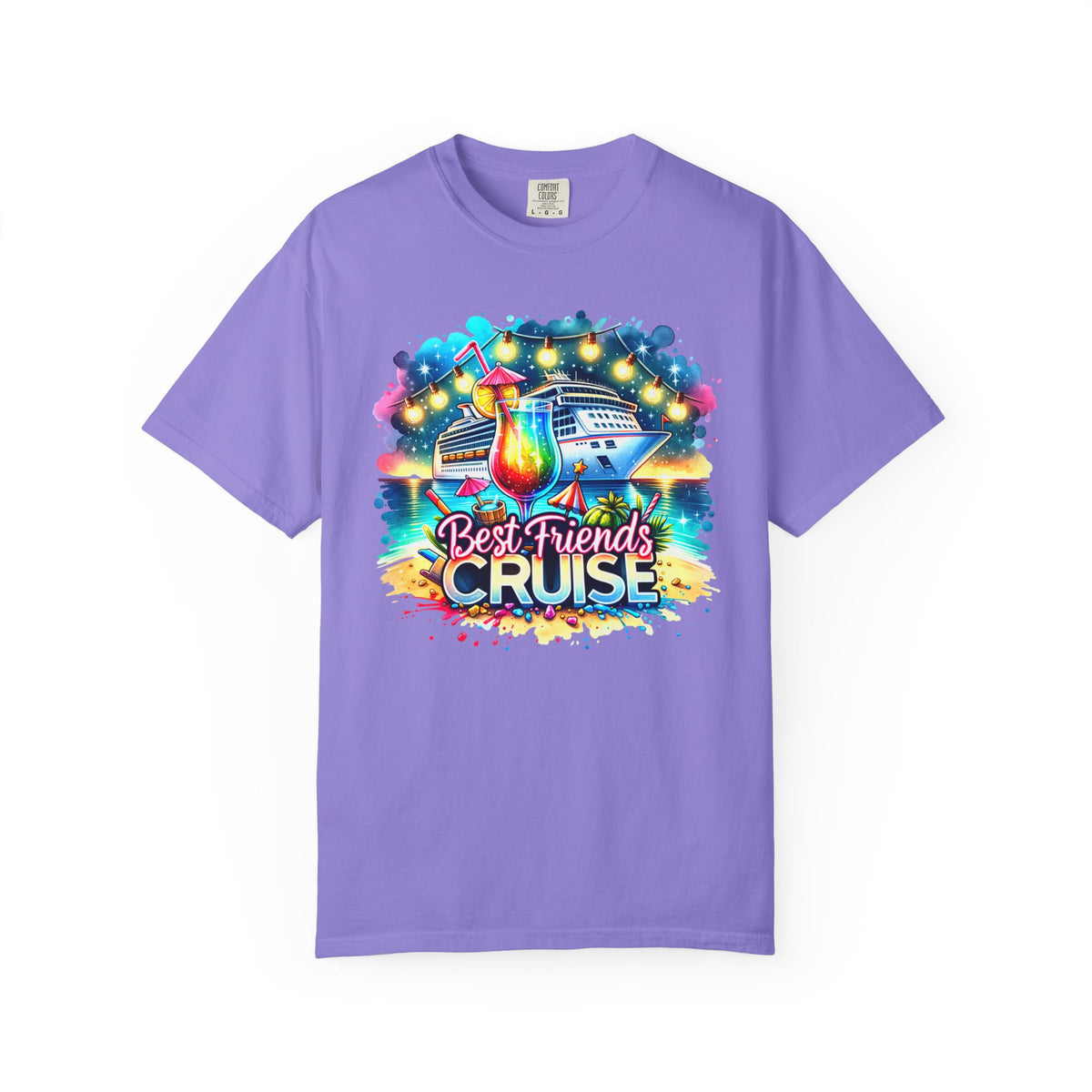 Best Friends Cruise - Comfort Colors | Trendy Women's T-Shirt. Direct to Garment. Printed & Shipped in the USA. Unisex Sizes.
