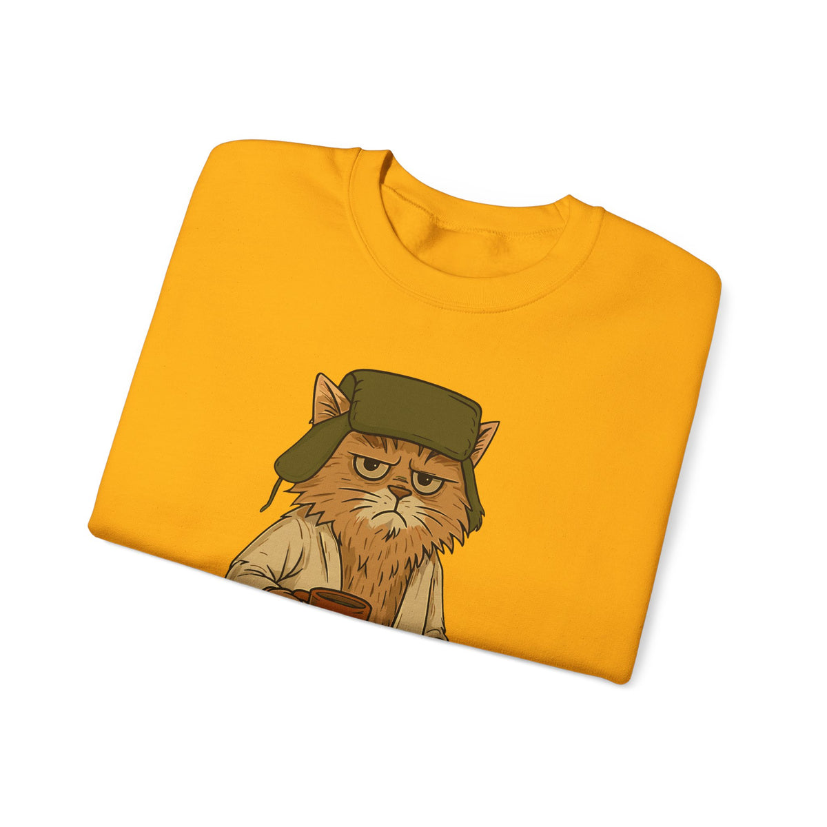 Litter's Full, Funny Cat – Gildan Heavy Blend | Trendy Men's and Women’s Soft Sweatshirt. Direct to Garment. Printed & Shipped in the USA. Unisex Sizes.