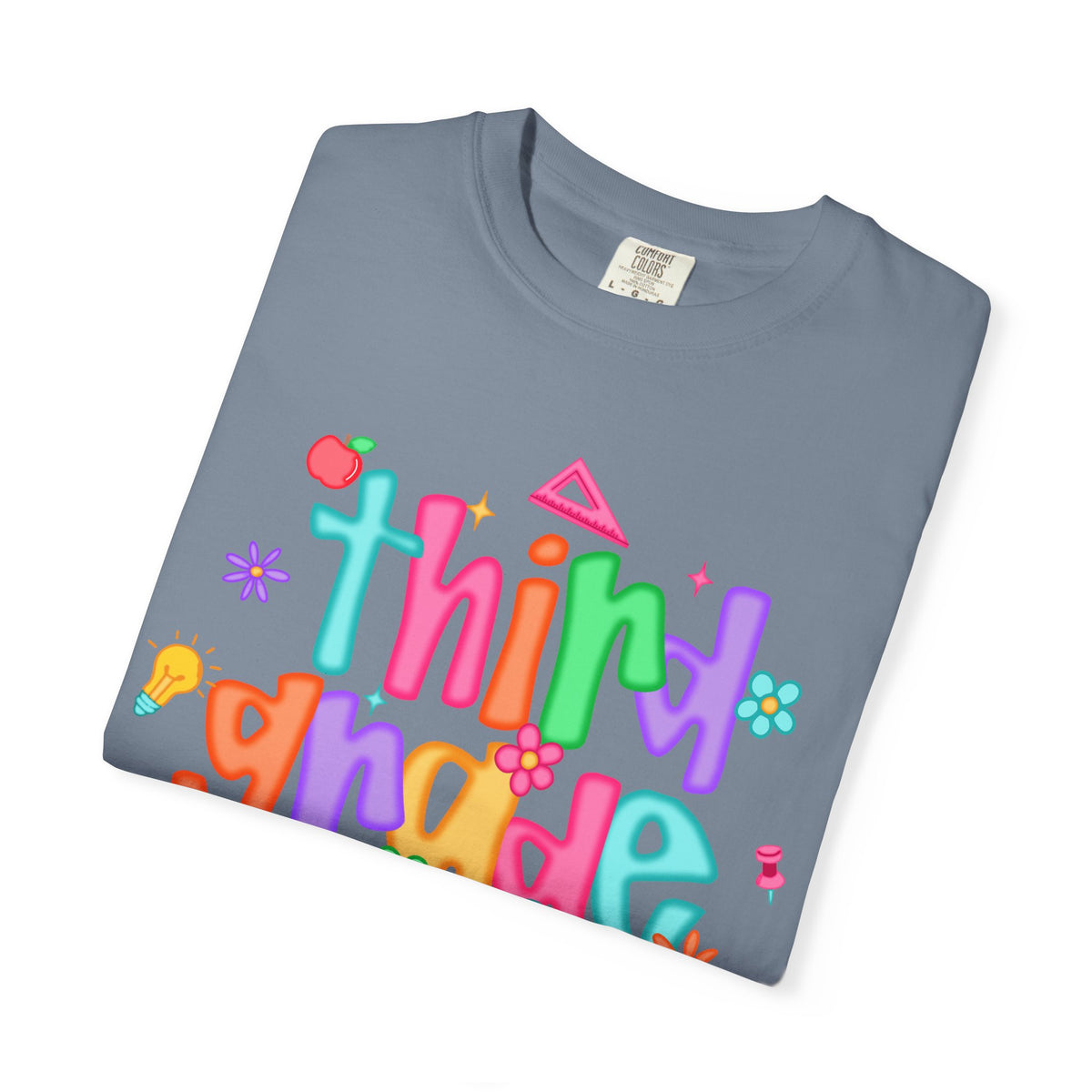 Coquette Third Grade Pencil Bow - Comfort Colors | Trendy Women's T-Shirt. Direct to Garment. Printed & Shipped in the USA. Unisex Sizes.