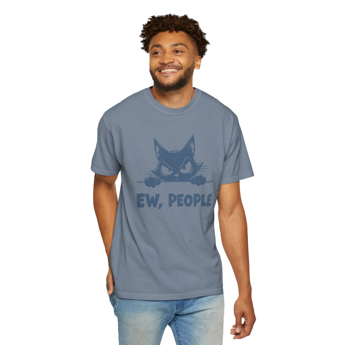 Ew People, Grumpy Cat - Comfort Colors | Funny Unisex T-Shirt. Direct to Garment. Printed & Shipped in the USA. Unisex Sizes.
