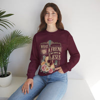 What a Friend We Have in Jesus, Guitar Vintage – Gildan Heavy Blend | Trendy Women’s Soft Sweatshirt. Direct to Garment. Printed & Shipped in the USA. Unisex Sizes.