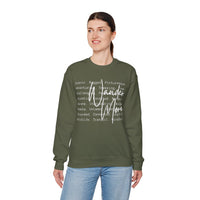 Wander More, Scenic Adventure Typography – Gildan Heavy Blend | Trendy Men's and Women’s Soft Sweatshirt. Direct to Garment. Printed & Shipped in the USA. Unisex Sizes.