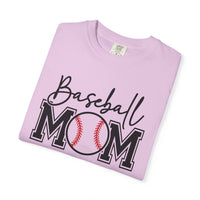 Baseball Mom - Comfort Colors | Trendy Women's T-Shirt. Direct to Garment. Printed & Shipped in the USA. Unisex Sizes.