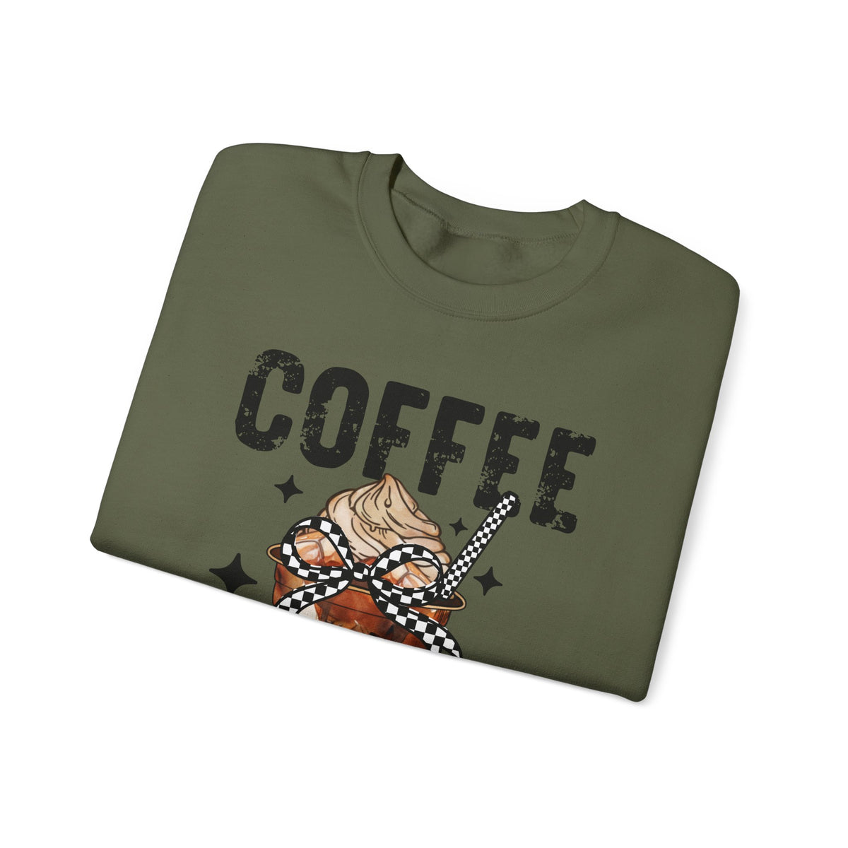 Coffee Changes Everything, Iced Coffee, Coffee Lovers – Gildan Heavy Blend | Trendy Women’s Soft Sweatshirt. Direct to Garment. Printed & Shipped in the USA. Unisex Sizes.