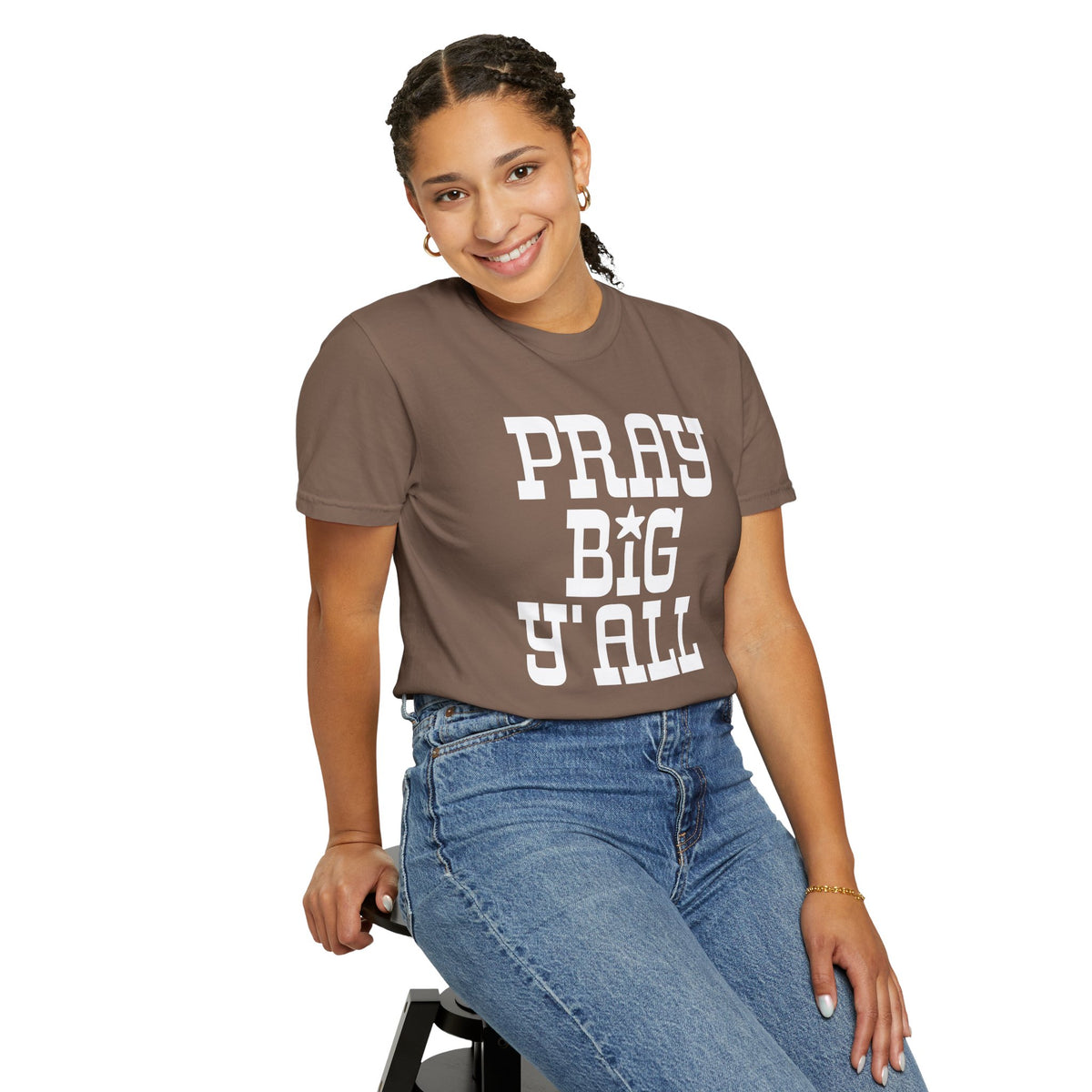 Pray Big Y'all - Comfort Colors | Trendy Women's and Men's T-Shirt. Direct to Garment. Printed & Shipped in the USA. Unisex Sizes.