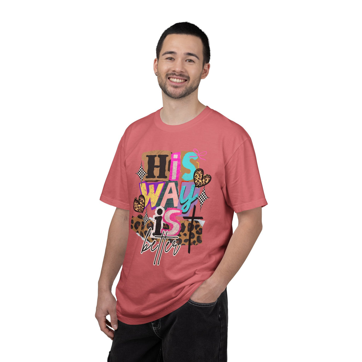 His Way Is Better, Patchwork - Comfort Colors | Trendy Women's T-Shirt. Direct to Garment. Printed & Shipped in the USA. Unisex Sizes.