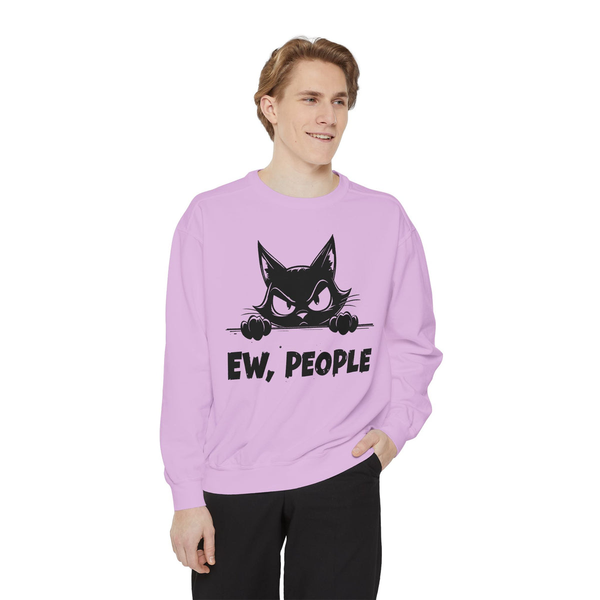 Ew People, Grumpy Cat - Comfort Colors | Trendy Women's and Men's Sweatshirt. Direct to Garment. Printed & Shipped in the USA. Unisex Sizes.
