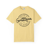 Best Grandpa, Approved by the Grandkids - Comfort Colors | Trendy Men's T-Shirt. Direct to Garment. Printed & Shipped in the USA. Unisex Sizes.
