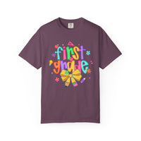 Coquette First Grade Pencil Bow - Comfort Colors | Trendy Women's T-Shirt. Direct to Garment. Printed & Shipped in the USA. Unisex Sizes.