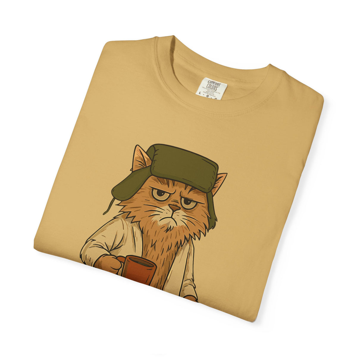 Litter's Full, Funny Cat - Comfort Colors | Trendy Men's and Women's T-Shirt. Direct to Garment. Printed & Shipped in the USA. Unisex Sizes.